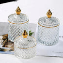 Axya Glass Jar with Cover: Jewelry, Candy, Cotton Swab Organizer