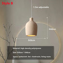 Axyaa LED Chandelier: Wabi Sabi Cement Hanging Light for Home Decor & Bedroom