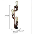 Axyaa Industrial Iron Pipe Wall Lamp Sconce for Loft Decor Steampunk Style