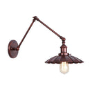 Axyaa Industrial Iron Long Arm LED Wall Sconce - E27 Socket