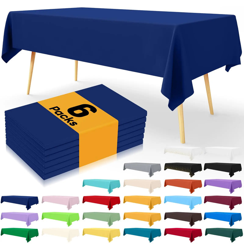 Axyaa Waterproof Plastic Table Covers 54X108inch
