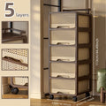 Axyaa Large Capacity Assemblable Storage Cart and Closet Organizer