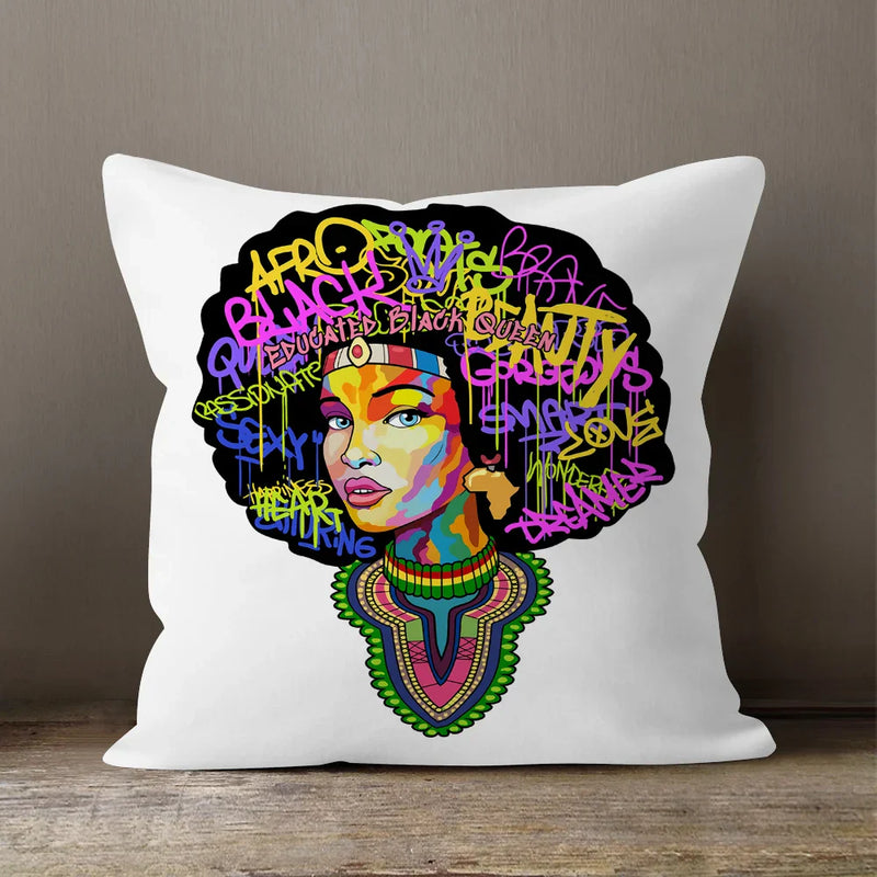 Axyaa Africa Beauty Expression Decorative Velvet Cushion Cover
