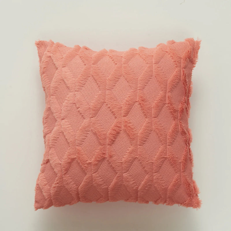 Axyaa Beige Throw Pillow Cover 45x45cm - Solid Decorative Cushion for Sofa and Bedroom
