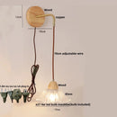 Axyaa Glass LED Wall Light Fixture with Pull Chain Switch