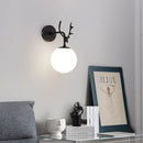 Axyaa Vintage Round Wall Sconce Black Golden E27 Bedside Lamp Retro Living Room Lighting