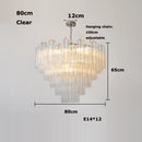 Axyaa Pink & White Glass Art LED Chandelier for Living Room