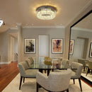 Axyaa Round Crystal LED Ceiling Light - Modern Simple Elegant Lighting