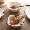 Axyaa Ceramic Kitten Salad Bowl, 330ml - Cute Hand Drawn Fruit Design