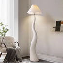 Axyaa Nordic Cream Floor Lamp: Elegant Curved Decor for Living Room & Bedroom
