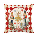 Axyaa Christmas Letter Print Throw Pillow Cover for Festive Home Decor