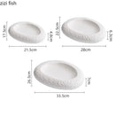 Axya Double Layer Insulation Ceramic Dinner Plate - Irregular Rock Texture Specialty Tableware