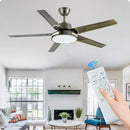Axyaa Modern Ceiling Chandelier Fan Light 6-Speed Reversible Quiet DC Motor - Bedroom Balcony Restaurant
