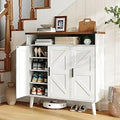 Axyaa 3-Door Shoe Cabinet: Entryway Storage Organizer, 39.4" Tall Freestanding