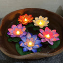 Axyaa LED Lotus Night Lamp Water Sensor Flower Fish Tank Decor