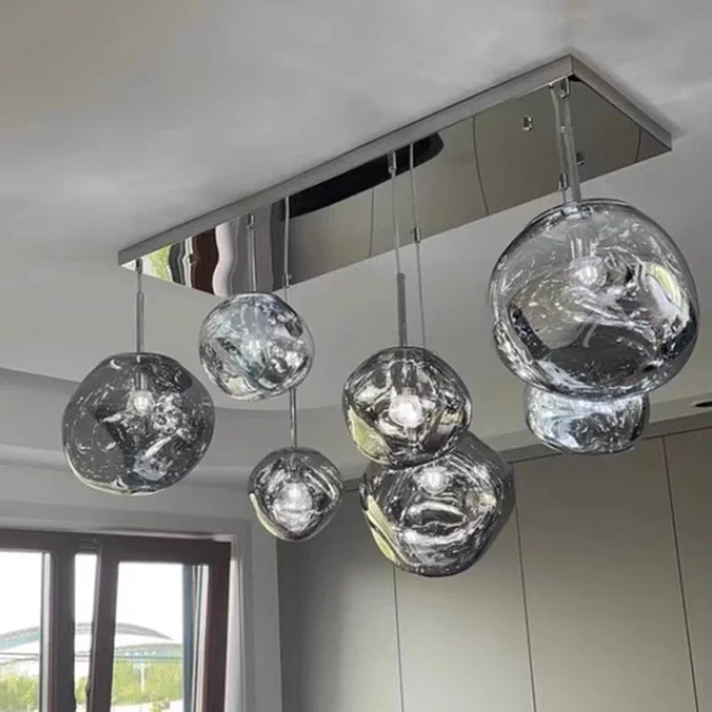 Axyaa LED Pendant Lava Lamp: Modern PVC Lighting for Home Decor & Kitchen Fixtures