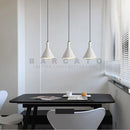Axyaa White Terrazzo E27 Pendant Lamp: Nordic LED Light Fixture for Home Decor