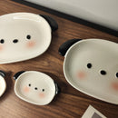Axyaa Ceramics Dog Plate Set, Underglaze Color, Parent-Child Combination, Savoring Dish