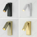 Axyaa Rotatable 3W Warm LED Wall Lamp for Bedroom, Living Room, and Corridor
