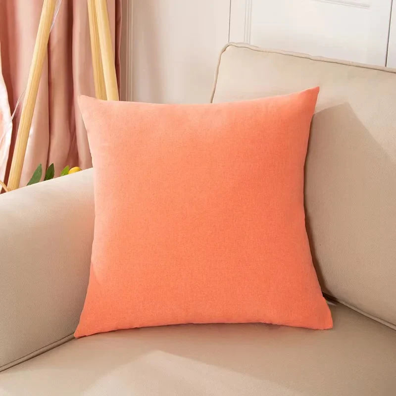 Axyaa Plain Throw Cushion Cover for Sofa Bed Car Home Decor