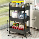 Axyaa Rolling Trolley Clothes Storage Locker with Wheels - Small Laundry Organizer