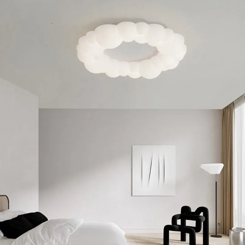 Axya Nordic Cloud Chandelier: Modern Bubble Pendant Lamp for Home Decor