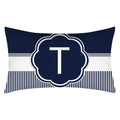 Axyaa Blue Stripe Pillowcase 30X50 for Sofa Chair Decor