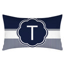 Axyaa Blue Stripe Pillowcase 30X50 for Sofa Chair Decor