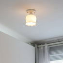 Axyaa Ceramic LED Ceiling Light - Creamy White Nordic Indoor Lamp