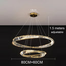 Axyaa Gold Crystal LED Chandelier with Remote for Living Room, Bedroom, Kitchen