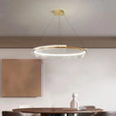 Axyaa Acrylic Circular Pendant Light Modern Designer Hanging Lamp for Home Decoration