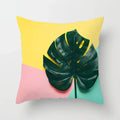 Axyaa Tropical Leaf Print Pillowcase for Living Room Sofa