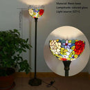 Axyaa Tiffany Floor Lamp Retro Stained Glass Country Living Room Bedroom Light