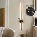 Axyaa Black LED Wall Lamps Wall Lights Switch for TV Background Indoor Wall Lighting