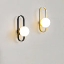 Axyaa Glass Ball LED Wall Lamp for Modern Home Decor