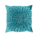 Axyaa Velvet Flower Cushion Cover in Yellow Blue White Pink, Handmade Luxury Pillowcase