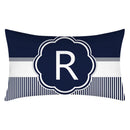 Axyaa Blue Stripe Pillowcase 30X50 for Sofa Chair Decor