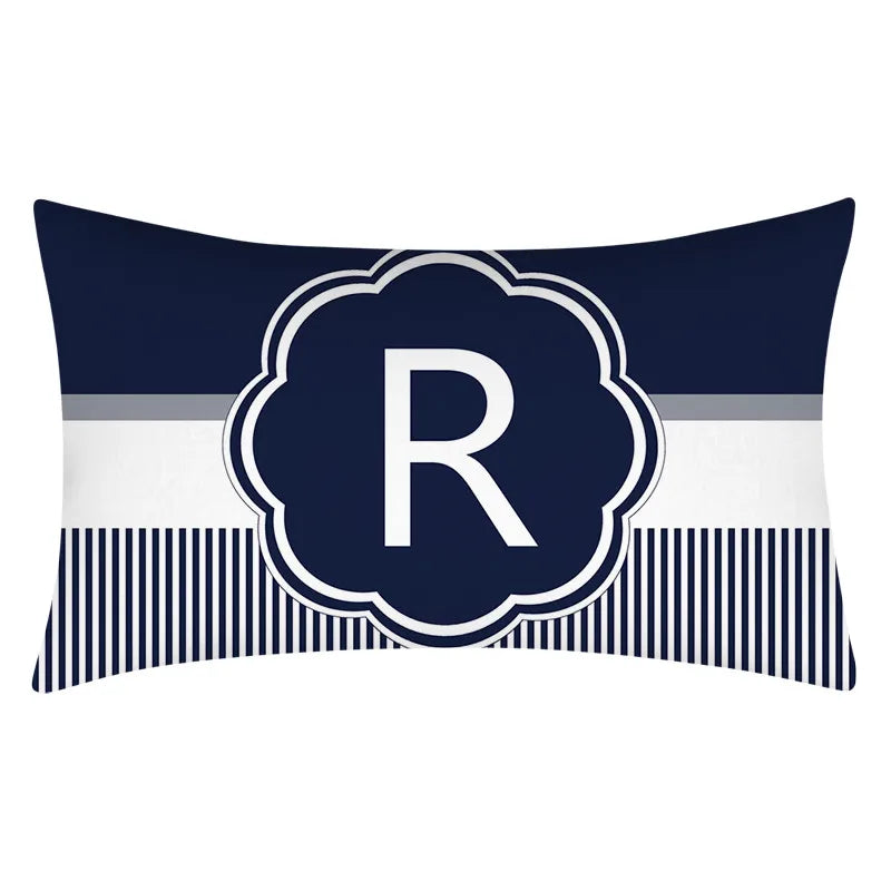 Axyaa Blue Stripe Pillowcase 30X50 for Sofa Chair Decor