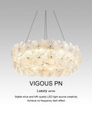 Luxury Lotus Leaf Glass Chandelier by Axyaa - Modern LED Light for Living Room, Dining Room, Bedroom