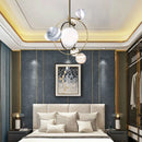 Axyaa LED Glass Ball Chandelier Earth Pendant Lamp - Artistic Circular Hanging Lights