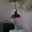 Axyaa Red Gradient Gourd Glass Vase for Floral Arrangements and Home Decor
