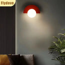 Axyaa Colorful Circular Macaron Wall Light - Modern Nordic LED Home Lighting