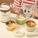 Axyaa Stainless Steel Insulated Food Jar for Hot/Cold Lunch, Leak-proof Round Jar