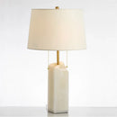Axyaa White Marble Modern Luxury Table Lamp for Home Decor