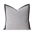 Axyaa Minimalist Gray & White Stitched Square Pillow for Living Room, Bedroom, Hotel