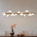 Axyaa LED Wood Chandelier: Elegant Ceiling Lamp for Home or Restaurant