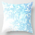 Axyaa Blue Geometric Marble Stripe Line Pillowcases - Set of 2