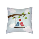 Axyaa Love Birds Red Tree Cushion Cover - Bedroom Decor Pillowcases