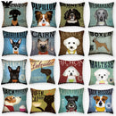 Funny Cartoon Cat & Dog Pillow Covers by Axyaa: Luxury Sofa Bed Decor Pillowcase