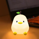 Axyaa Silicone LED Night Light for Kids - USB Rechargeable RGB Touch Lamp